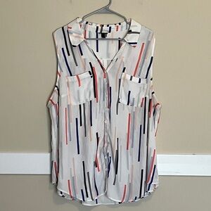 Torrid Sleeveless Button-Down Blouse